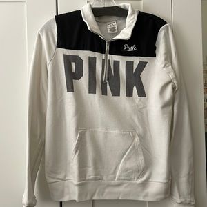 Victoria’s Secret PINK White Quarter Zip